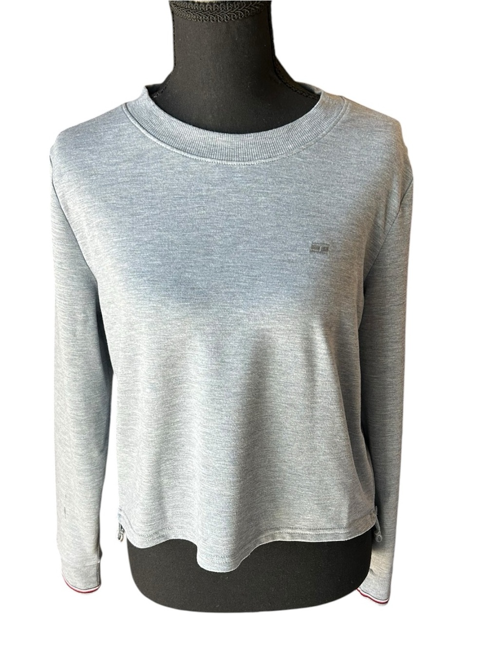 Tommy Hilfiger Sport Gray Long Sleeve Sweatshirt Top Women’s Small Logo